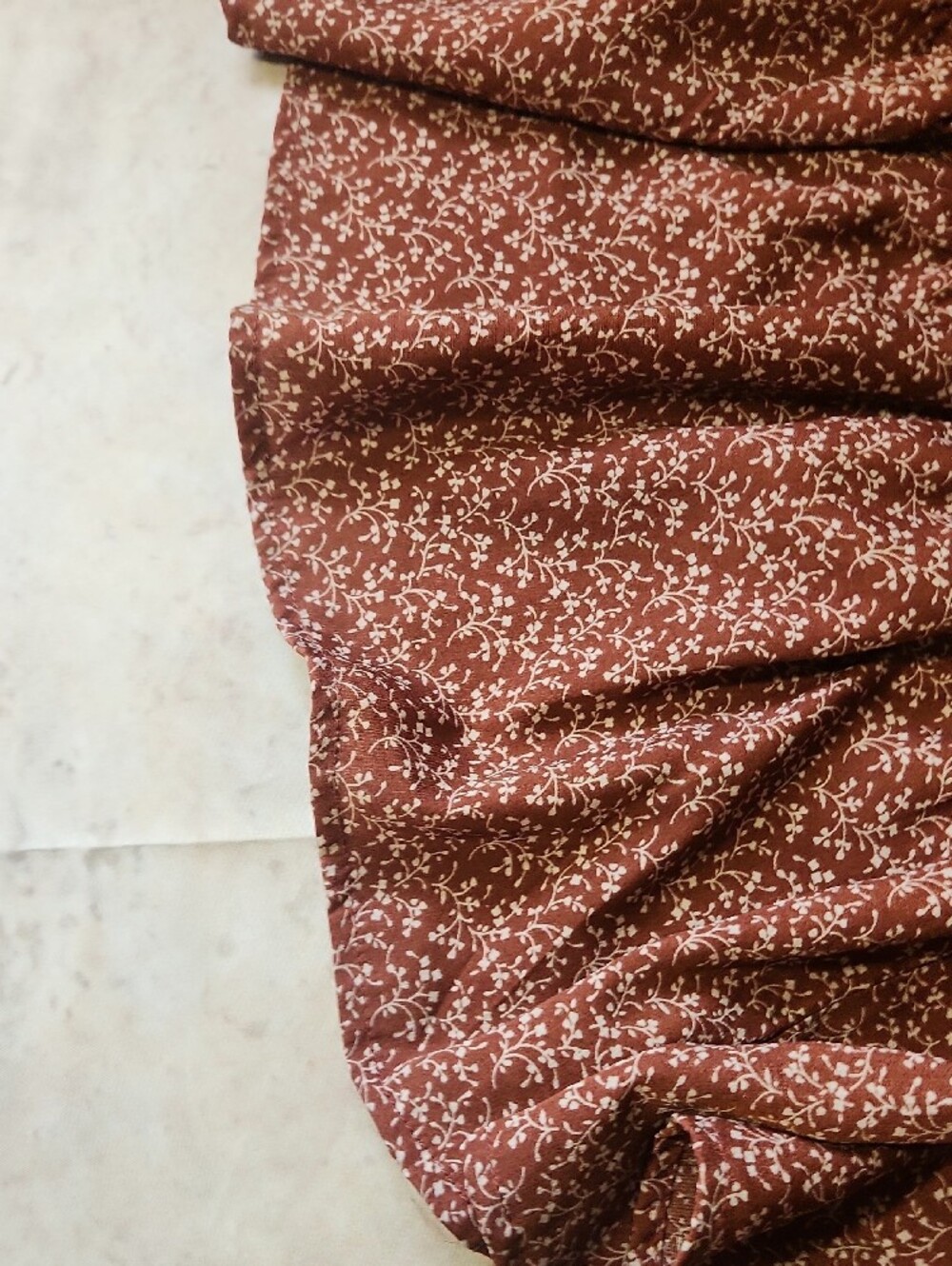 Papermoon Rust Brown Maxi Skirt with Elastic Waist - Picture 5 of 10